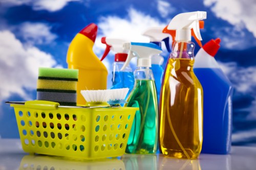 Local office cleaning team caring for reception and meeting rooms