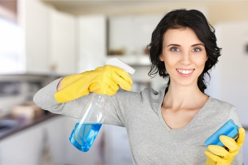 Careful cleaning of a stubborn stain on soft furnishings