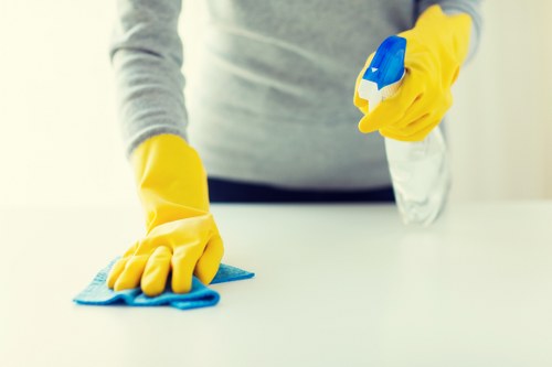 Commercial cleaning of desks and shared office spaces in Maidavale